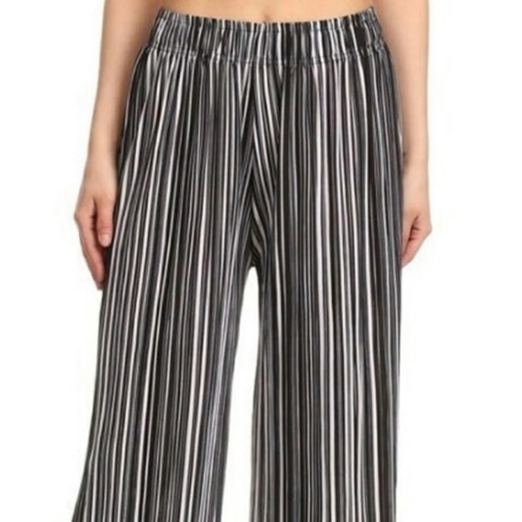 NWT High Waist Striped Palazzo Pants -OS - Picture 4 of 6
